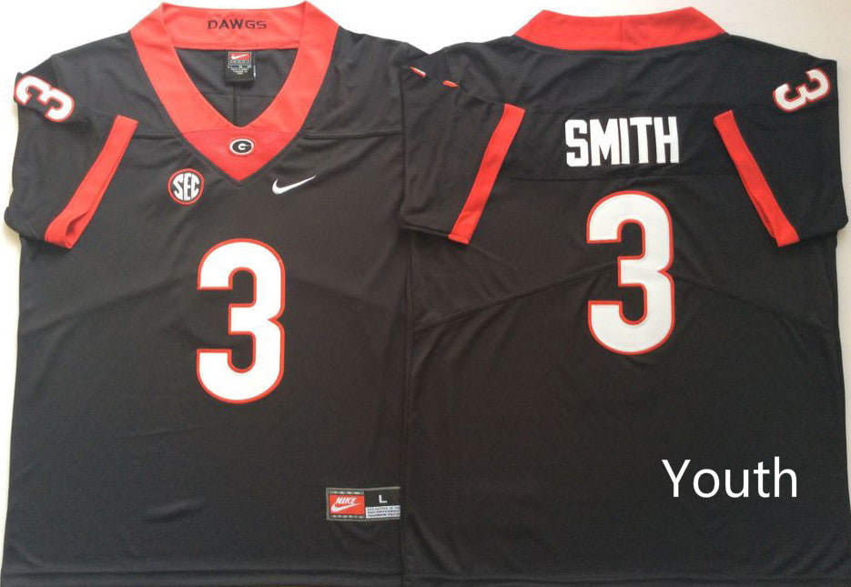 Georgia Bulldogs Black #3 SMITH Jersey