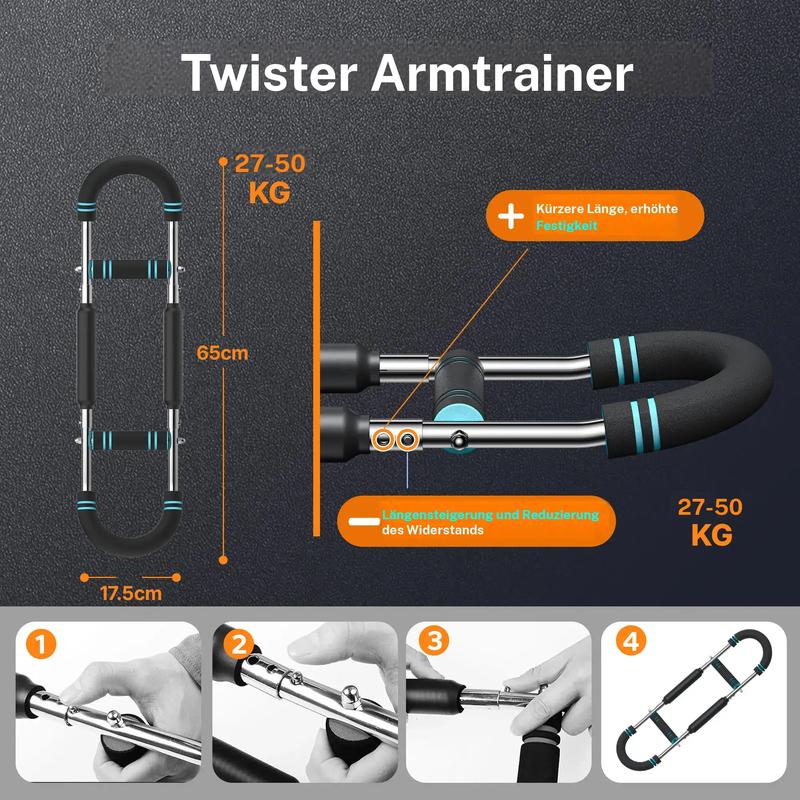 ✨🔥Adjustable weight bar for arm trainers, arm and torso strength training equipment, portable training device for home gyms and fitness