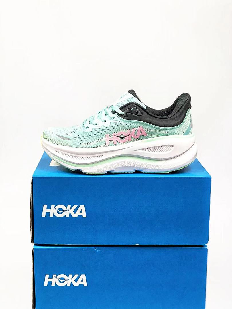 HOKA ONE ONE Women's Bondi 9 "Mint Leaf / Pink"