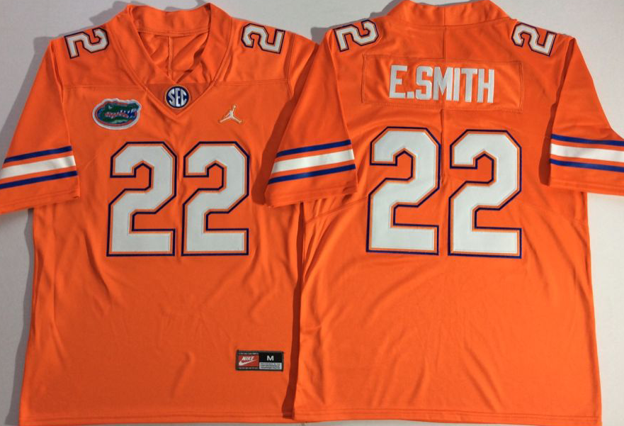 Jordan Florida Gators Orange #22 E.SMITH Jersey