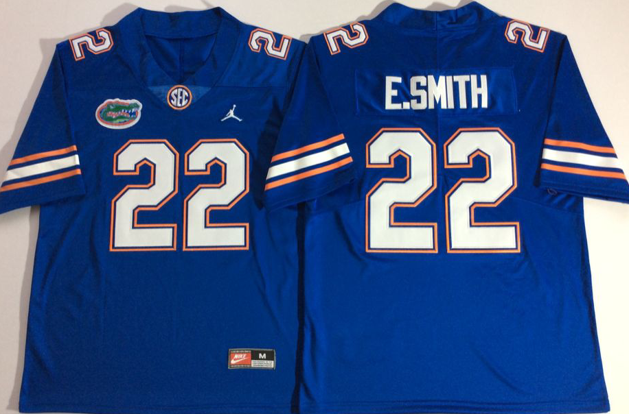 Jordan Florida Gators Blue #22 E.SMITH Jersey
