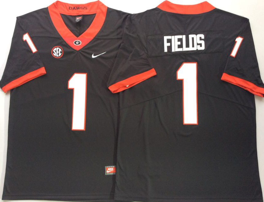 Georgia Bulldogs Black #1 FIELDS Jersey