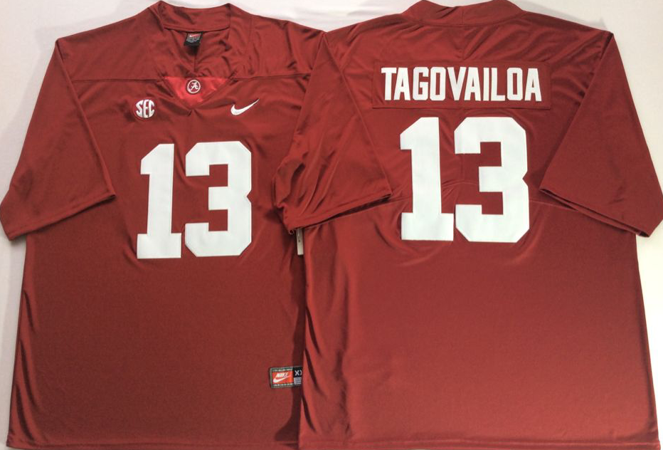 Alabama Crimson Tide Red #13 TAGOVAILOA 14486394 Jersey