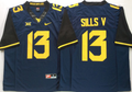 West Virginia Mountaineers Blue #13 SILLS V 14486390 Jersey