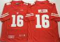 Wisconsin Badgers Red #16 WILSON Jersey