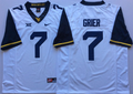 West Virginia Mountaineers White #7 GRIER Jersey