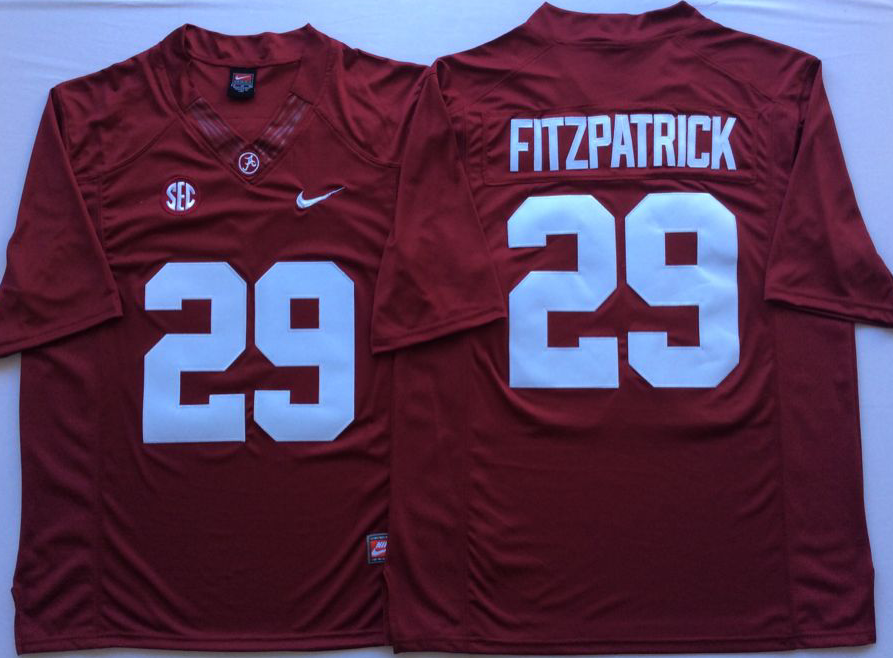 Alabama Crimson Tide Red #29 FITZPATRICK Jersey