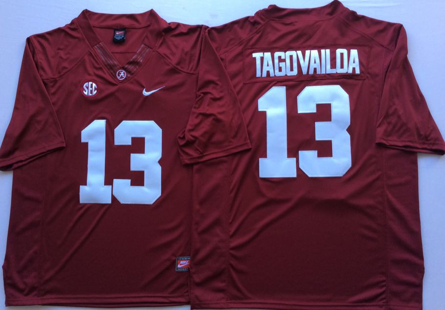 Alabama Crimson Tide Red #13 TAGOVAILOA Jersey