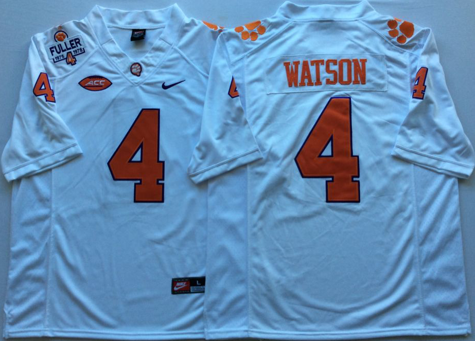 Clemson Tigers White #4 WATSON Jersey