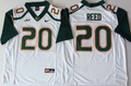 2018 Miami Hurricanes White #20 REED Jersey