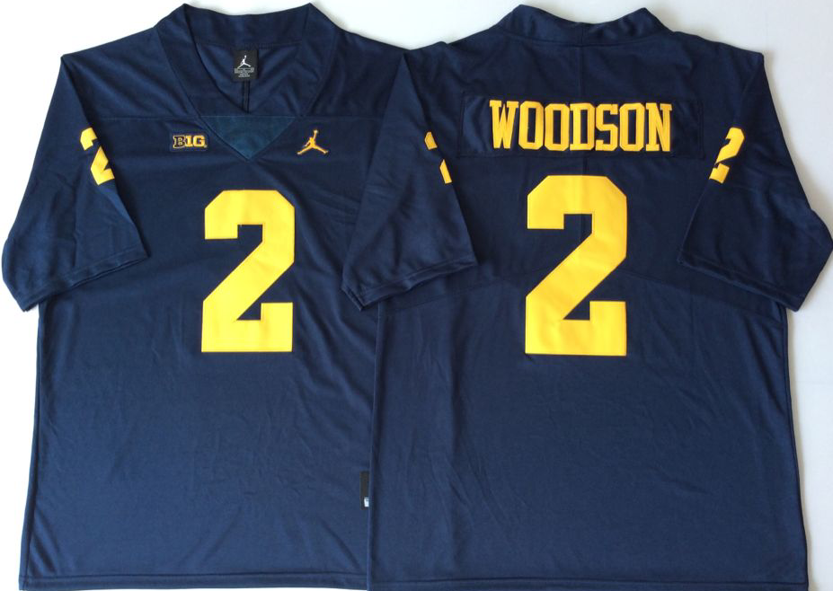 Michigan Wolverines Blue #2 WOODSON Jersey