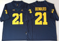 Michigan Wolverines Blue #21 HOWARD Jersey