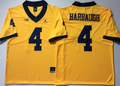 Michigan Wolverines YELLOW #4 HARBAUGH Jersey