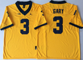 Michigan Wolverines YELLOW #3 GARY Jersey