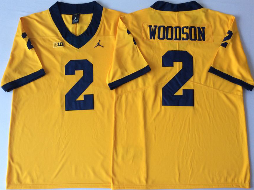 Michigan Wolverines YELLOW #2 WOODSON Jersey
