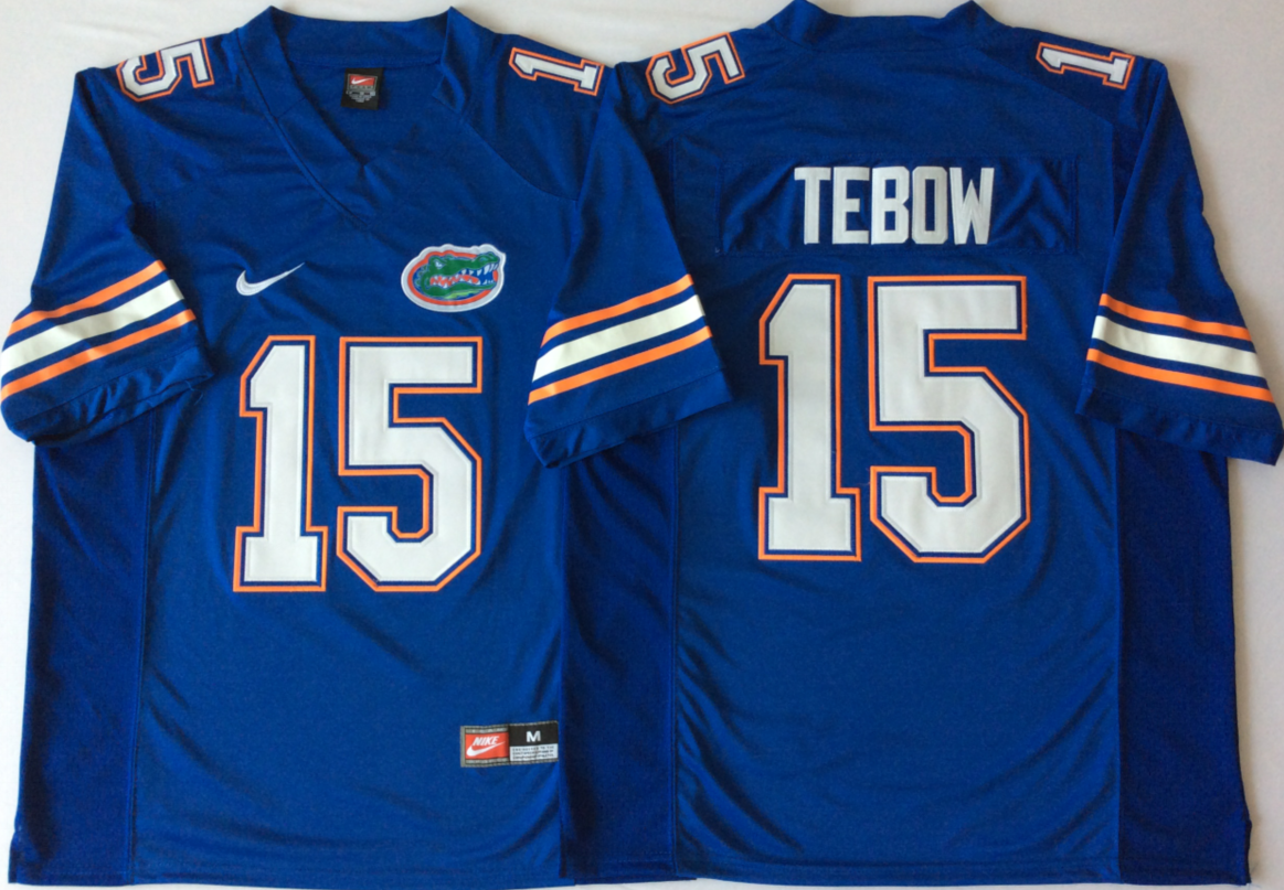 Florida Gators Blue #15 TEBOW Jersey