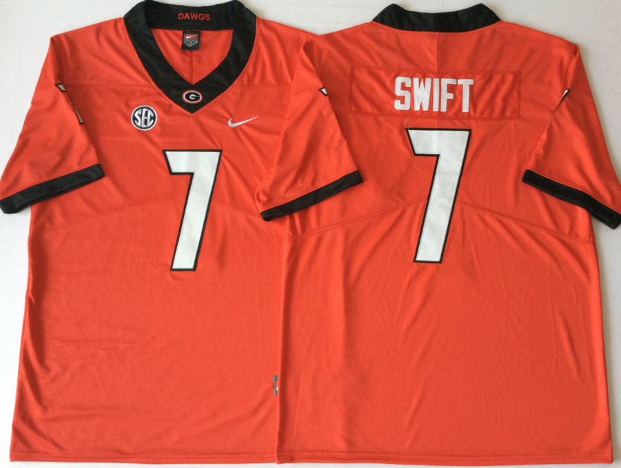 Georgia Bulldogs Red #7 SWIFT Jersey