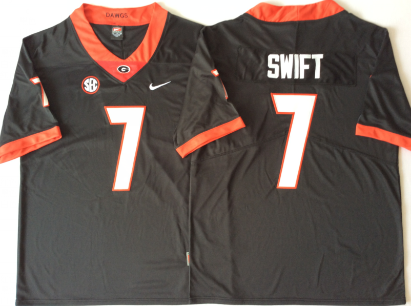 Georgia Bulldogs Black #7 SWIFT Jersey