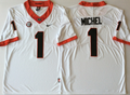 Georgia Bulldogs White #1 MICHEL Jersey