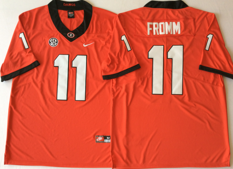 Georgia Bulldogs Red #11 FROMM Jersey