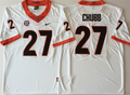 Georgia Bulldogs White #27 CHUBB Jersey