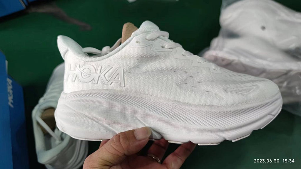 HOKA Men's Clifton 9 Running Shoes Triple White