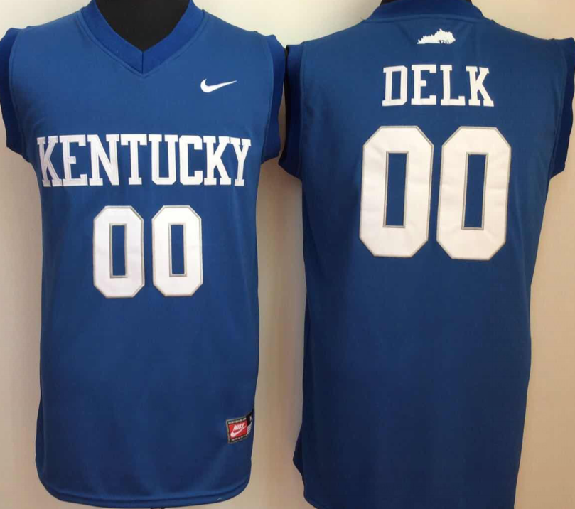 Kentucky Wildcats Blue #00 DELK Jersey
