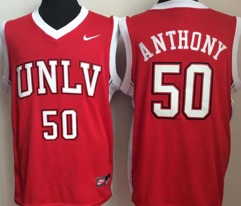 University of Nevada Las Vegas Red #50 ANTHONY Jersey