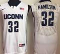 Uconn Huskies White #32 HAMILTON Jersey