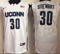 Uconn Huskies #30 White STEWART Jersey