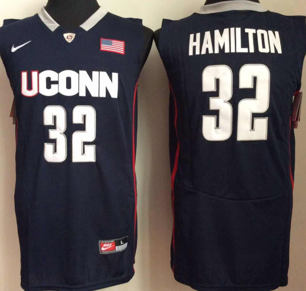 Uconn Huskies #32 Blue HAMILTON Jersey