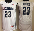 Uconn Huskies #23 White MOORE Jersey