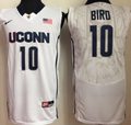 Uconn Huskies #10 White BIRD Jersey