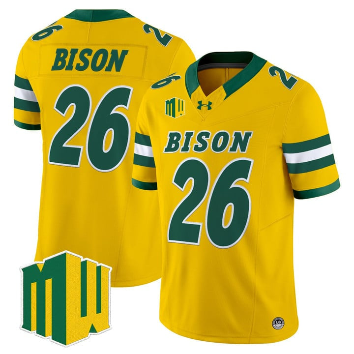#26 Bison North Dakota State Bison 2026 Vapor Limited Stitched Gold Jersey