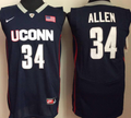 Uconn Huskies #34 Blue ALLEN Jersey