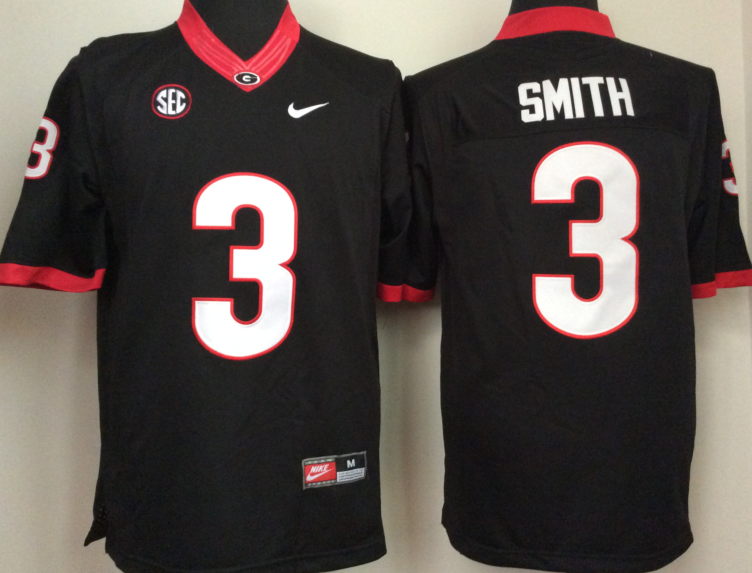 Georgia Bulldogs Black #3 SMITH Jersey
