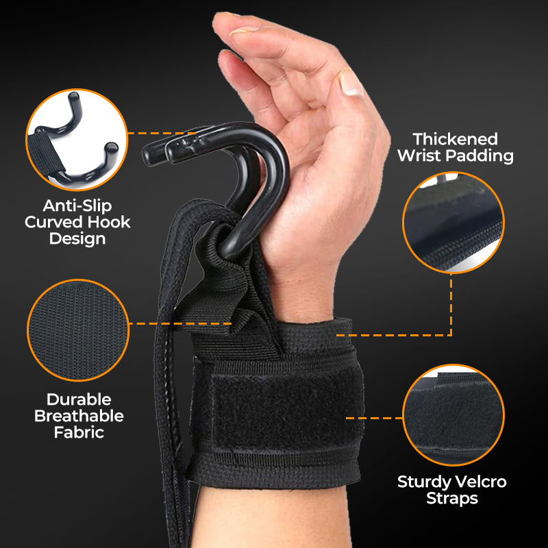 🔥Hot Sale 49% 0FF🔥Heavy Duty Weight Lifting Wrist Hook Straps