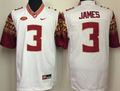 Florida State Seminoles White #3 JAMES Jersey