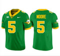 #5 Dakorien Moore  Oregon Ducks Football Green Jersey