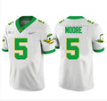#5 Dakorien Moore Oregon Ducks Football White Jersey