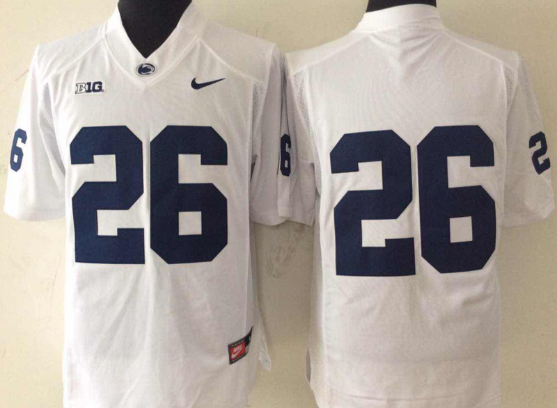 Penn State Nittany Lions White #26 Jersey