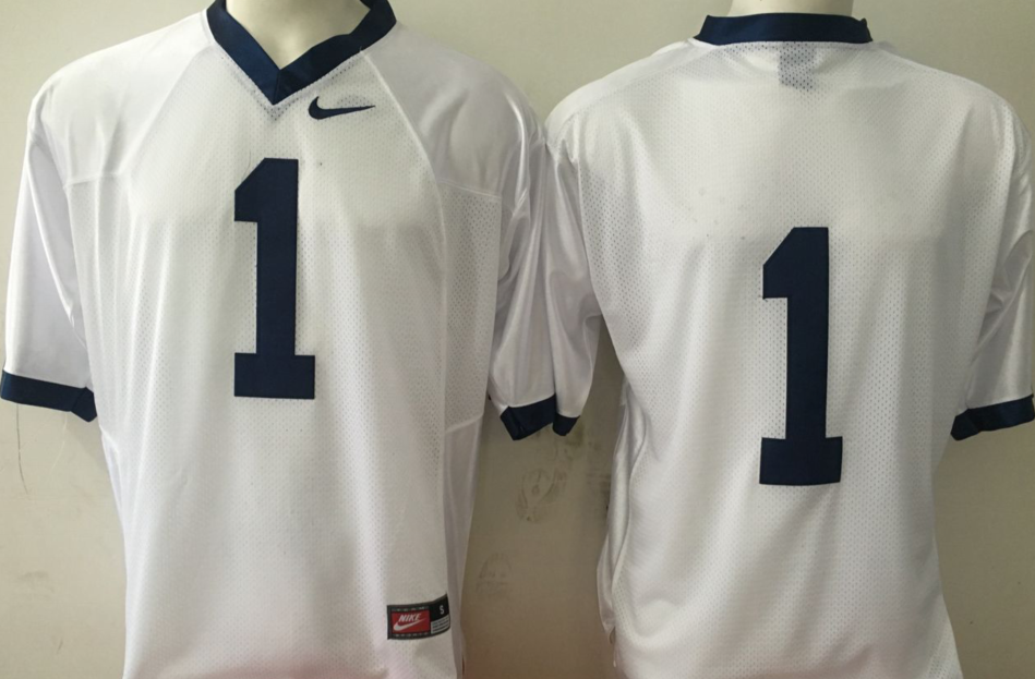 Penn State Nittany Lions White #1 Jersey