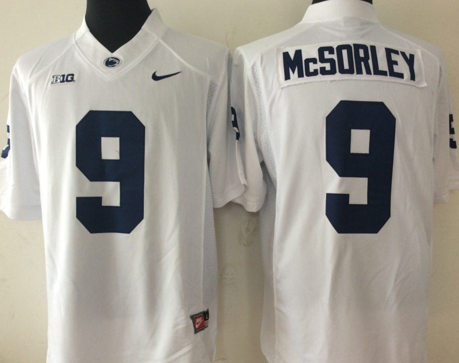 Penn State Nittany Lions White #9 MCSORLEY Jersey