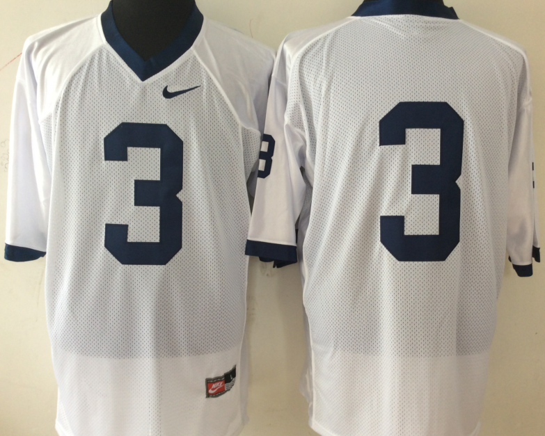 Penn State Nittany Lions White #3 Jersey