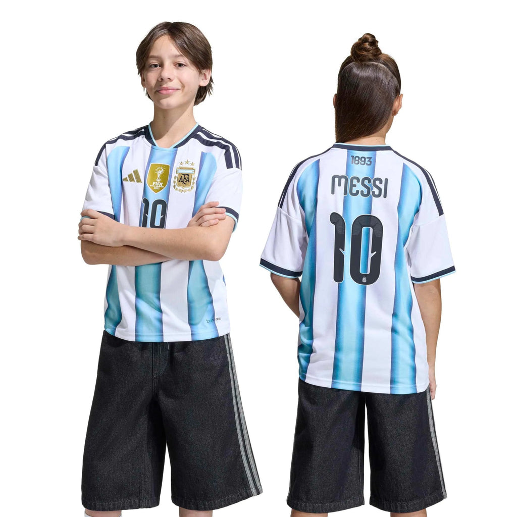 adidas 2026 Argentina Youth Stadium Home Messi #10 Soccer Jersey