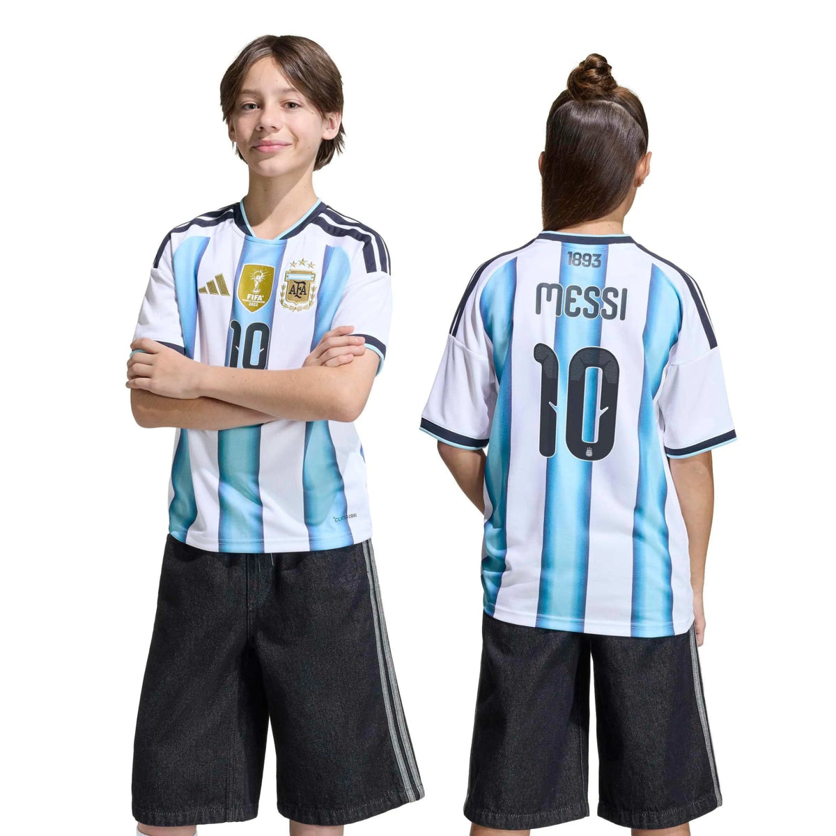 adidas 2026 Argentina Youth Stadium Home Messi #10 Soccer Jersey