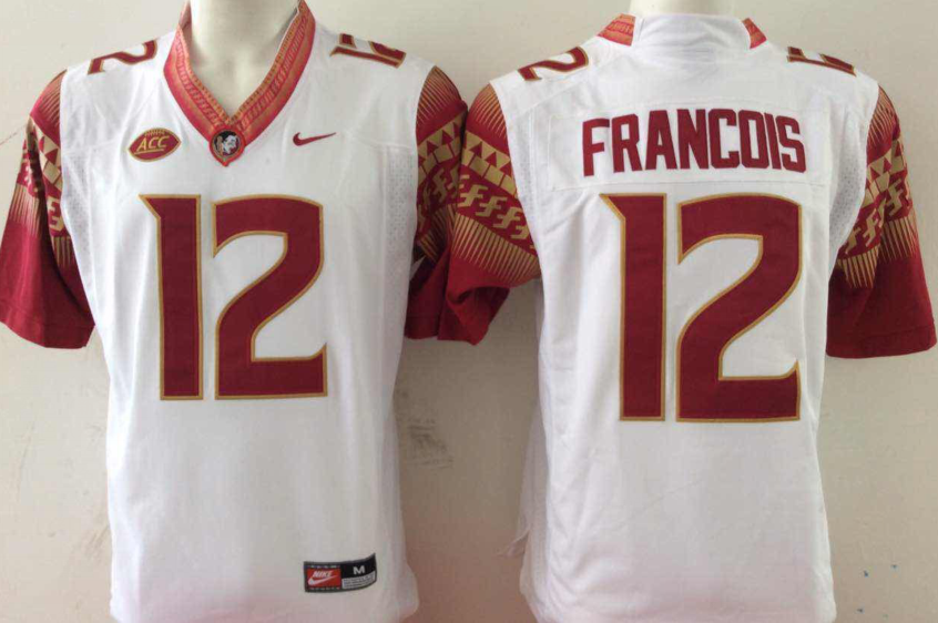 Florida State Seminoles #12 White  FRANCOIS Jersey