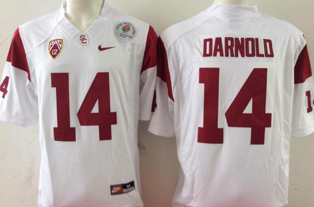 USC Trojans #14 White DARNOLD Jersey