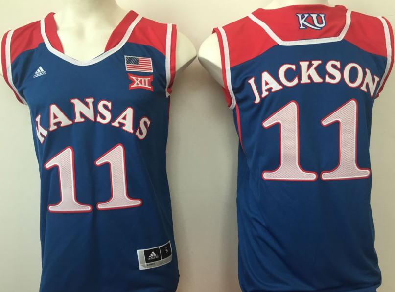 Kansas Jayhawks Blue #11 JACKSON Jersey