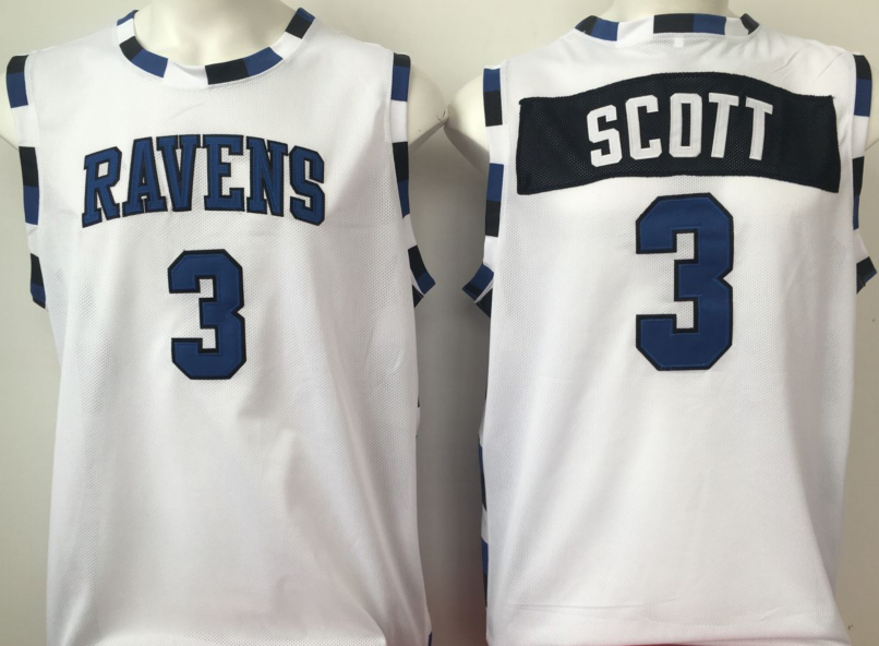 One Tree Hill Ravens White #3 SCOTT Jersey